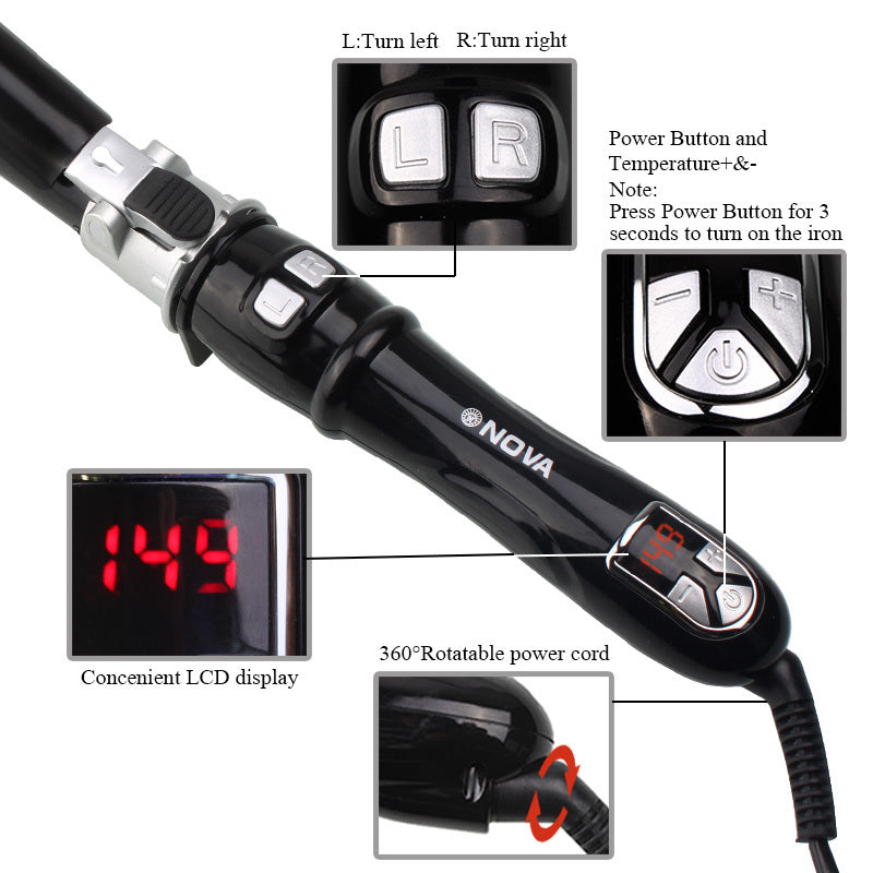Otating Curling Iron Curling Wand Automatic Hair Curler 30s Instant Heat Auto Hair Waver Hair Styling Irons Otating Curling Iron Curling Wand Automatic Hair Curler 30s Instant Heat Auto Hair Waver Hair Styling Irons
